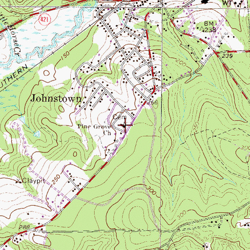 Topographic Map of Pine Grove Church, SC