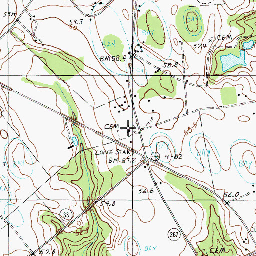 Topographic Map of Pine Grove Church, SC
