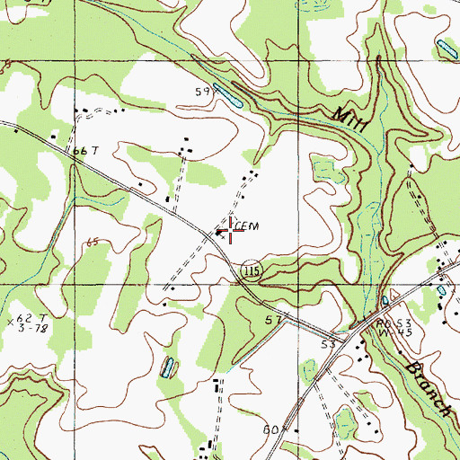 Topographic Map of Pine Grove Church, SC