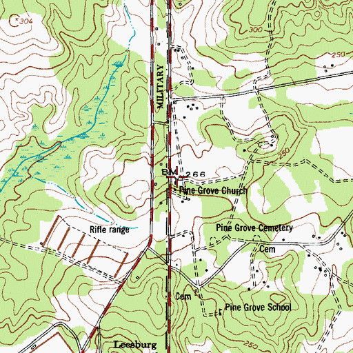 Topographic Map of Pine Grove Church, SC
