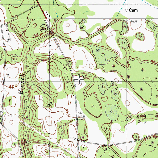 Topographic Map of Pine Grove School, SC