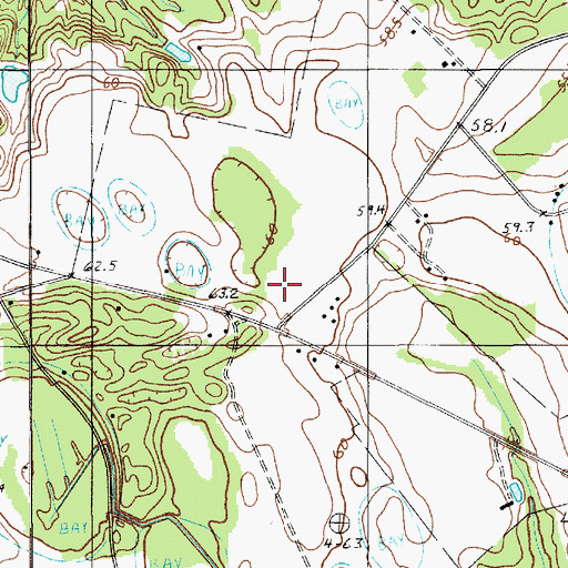 Topographic Map of Pine Grove School, SC