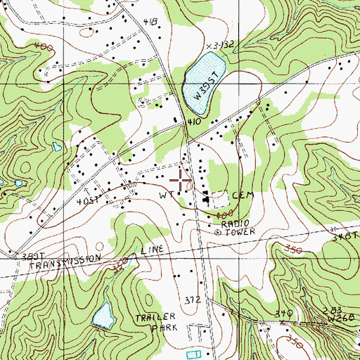 Topographic Map of Pine Grove School, SC