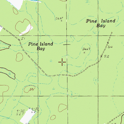 Topographic Map of Pine Island Bay, SC
