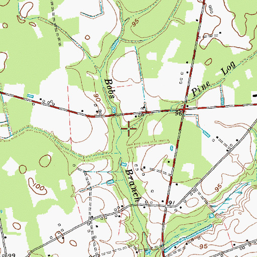 Topographic Map of Pine Log Branch, SC