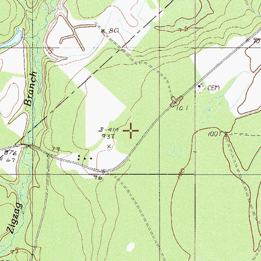 Topographic Map of Pine Savannah School, SC