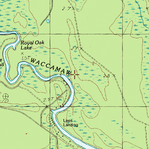 Topographic Map of Pine Tree Lodge, SC