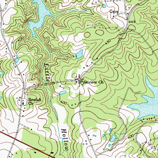 Topographic Map of Pineview Church, SC