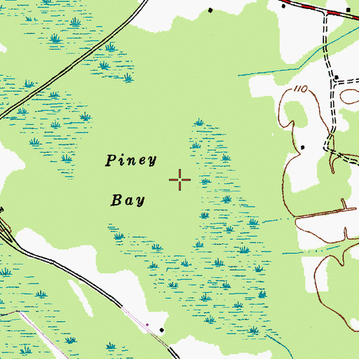Topographic Map of Piney Bay, SC