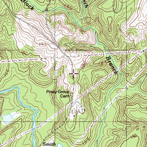 Topographic Map of Piney Grove Cemetery, SC