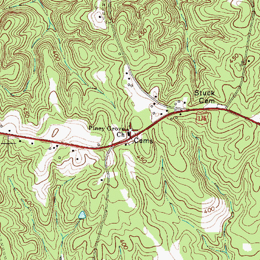Topographic Map of Piney Grove Church, SC