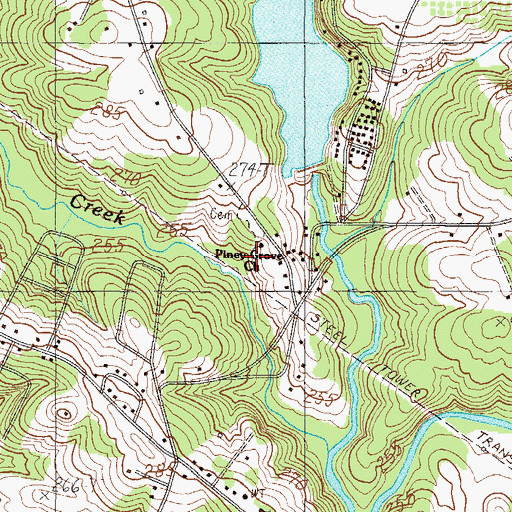 Topographic Map of Piney Grove Church, SC