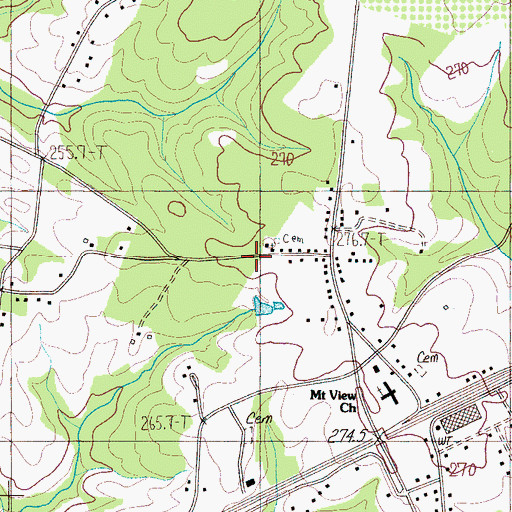 Topographic Map of Piney Grove Church, SC