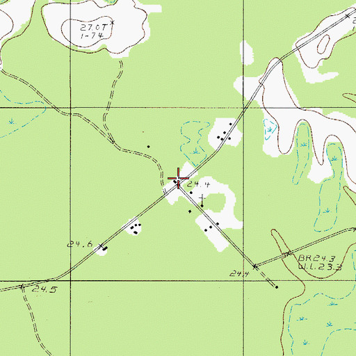 Topographic Map of Piney Grove School, SC