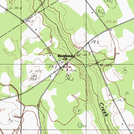 Topographic Map of Piney Grove School, SC