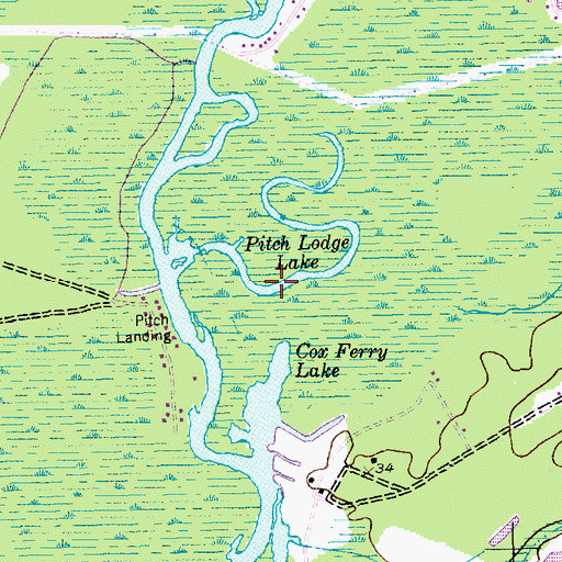 Topographic Map of Pitch Lodge Lake, SC