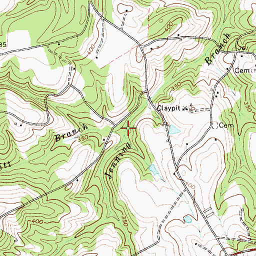 Topographic Map of Pitt Branch, SC