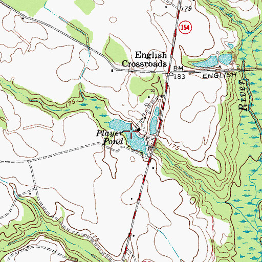 Topographic Map of Player Pond, SC