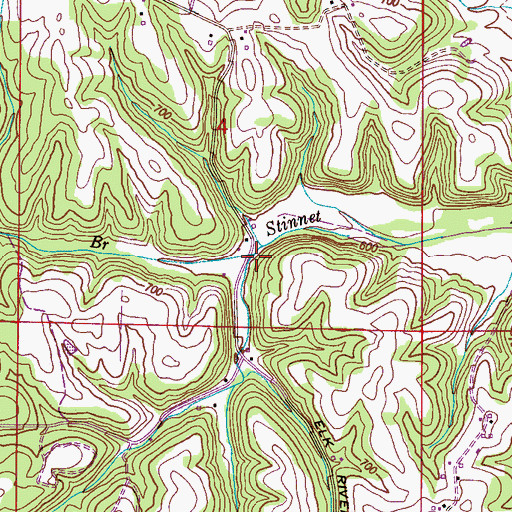 Topographic Map of McGowan Branch, AL