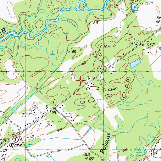 Topographic Map of Pleasant Grove Church, SC