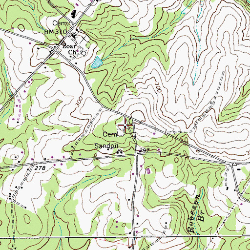 Topographic Map of Pleasant Grove Church, SC