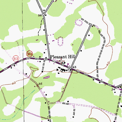 Topographic Map of Pleasant Hill, SC
