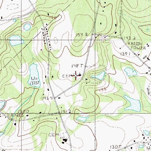 Topographic Map of Pleasant Hill Church, SC