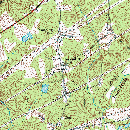 Topographic Map of Pleasant Hill Church, SC