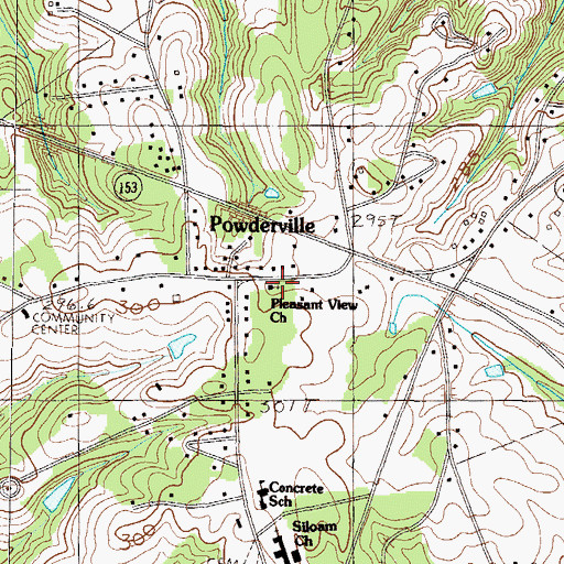 Topographic Map of Pleasant View Church, SC