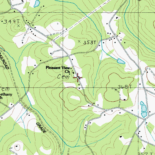 Topographic Map of Pleasant View Church, SC