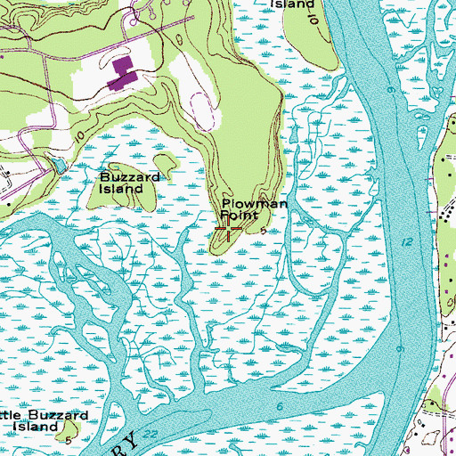 Topographic Map of Plowman Point, SC
