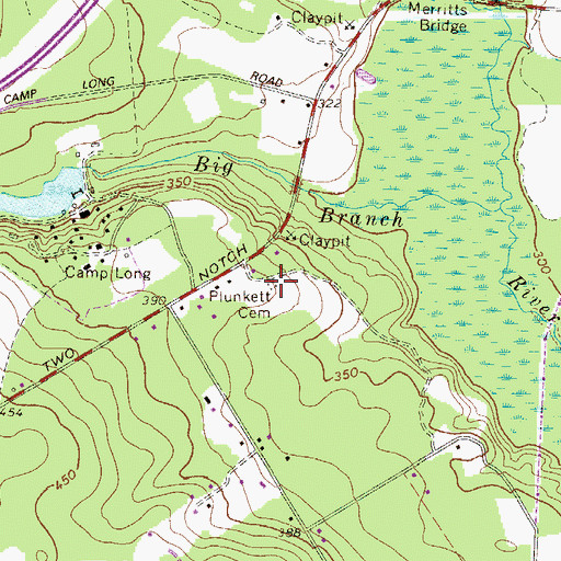 Topographic Map of Plunkett Cemetery, SC