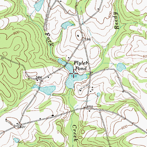 Topographic Map of Plyler Pond, SC