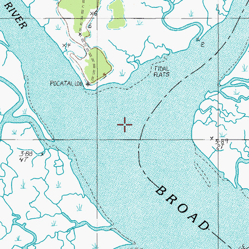 Topographic Map of Pocotaligo River, SC