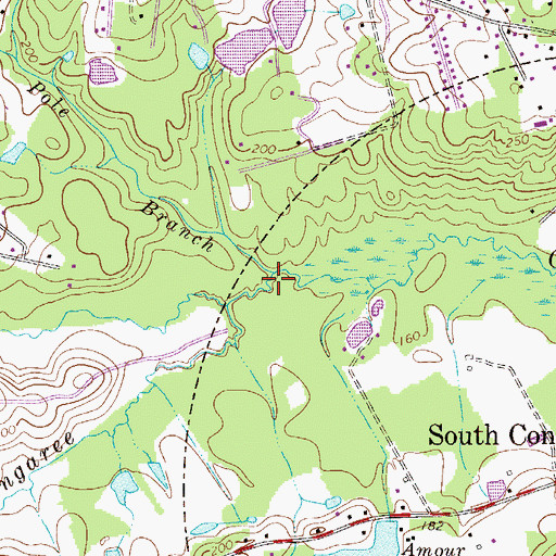 Topographic Map of Pole Branch, SC