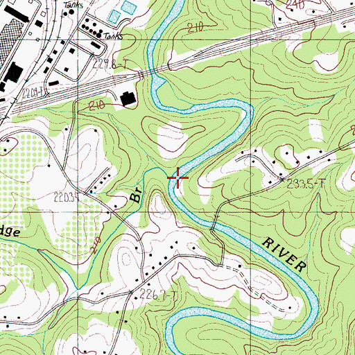 Topographic Map of Pole Bridge Branch, SC