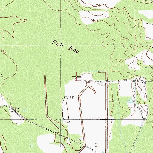 Topographic Map of Poli Bay, SC