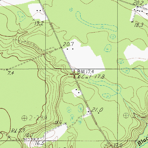 Topographic Map of Polly Bottom School, SC