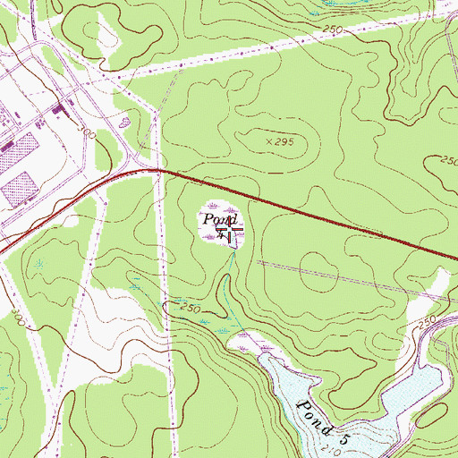 Topographic Map of Pond Four, SC