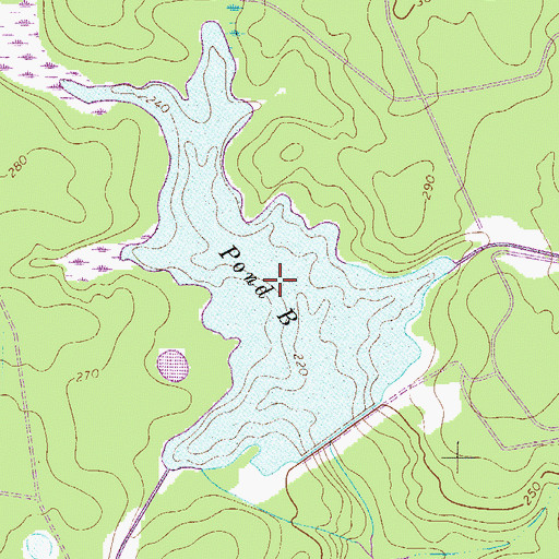 Topographic Map of Pond B, SC