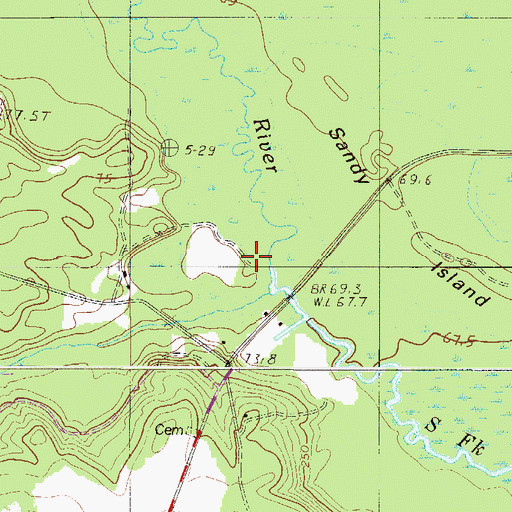 Topographic Map of Pond Branch, SC