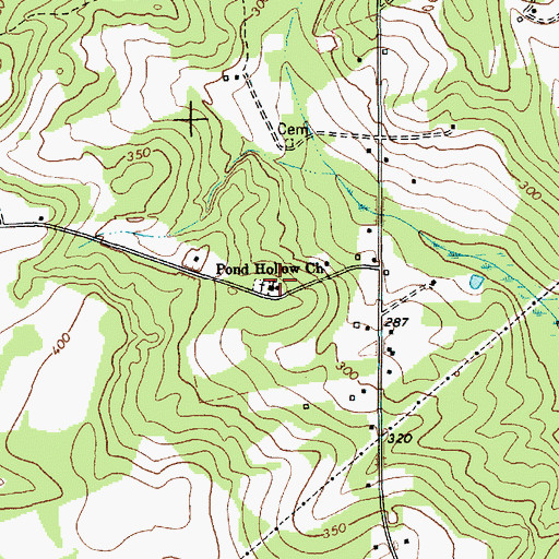 Topographic Map of Pond Hollow Church, SC
