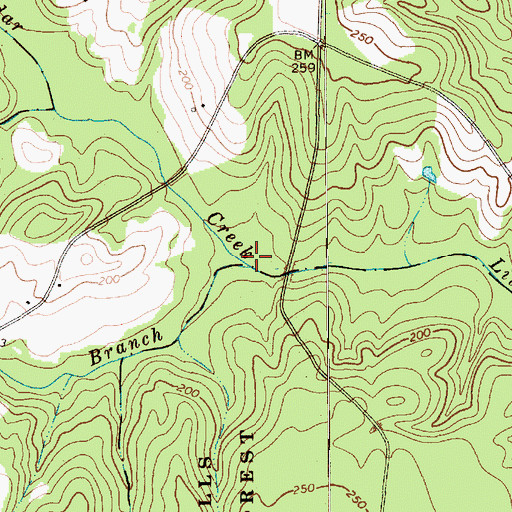 Topographic Map of Pool Branch, SC