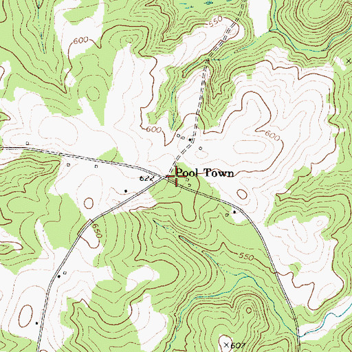Topographic Map of Pool Town, SC