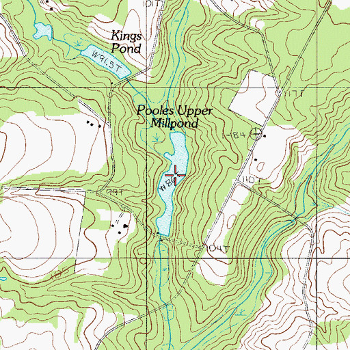Topographic Map of Pooles Upper Millpond, SC