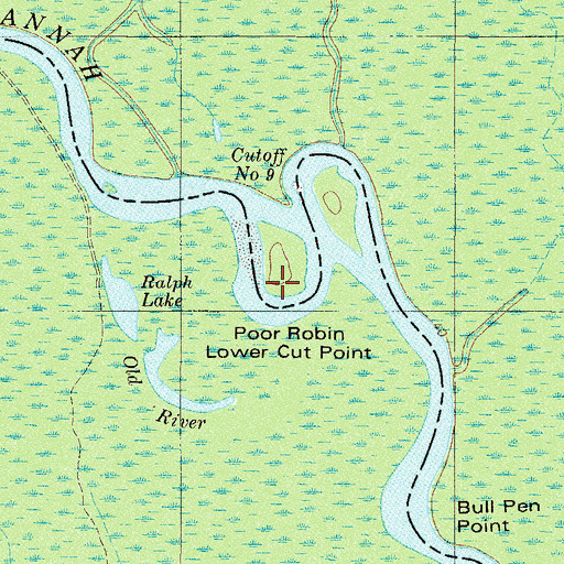 Topographic Map of Poor Robin Lower Cut Point, SC