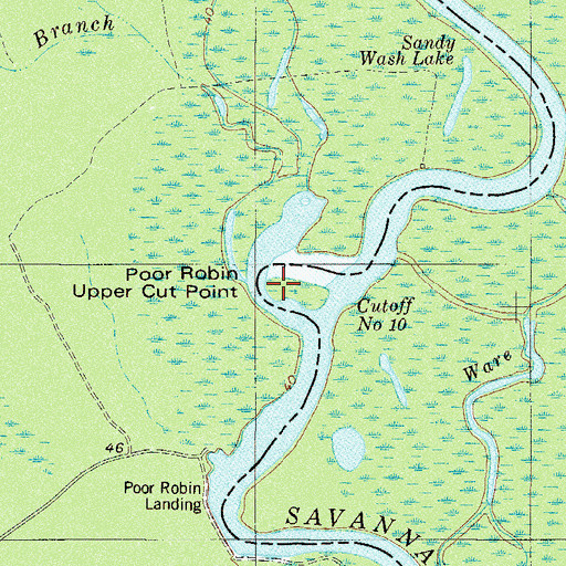 Topographic Map of Poor Robin Upper Cut Point, SC