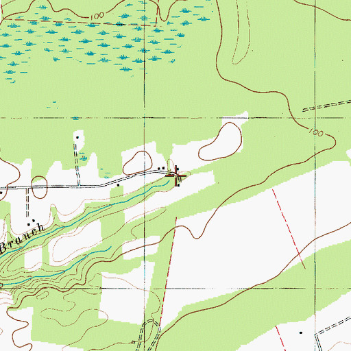 Topographic Map of Poorly Branch, SC
