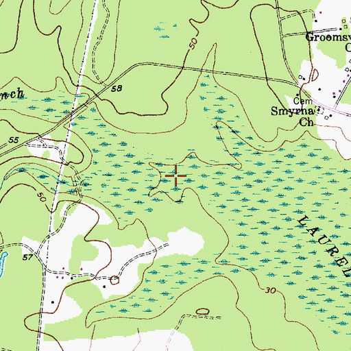 Topographic Map of Poplar Branch, SC