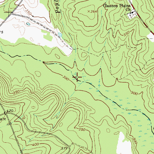 Topographic Map of Poplar Branch, SC